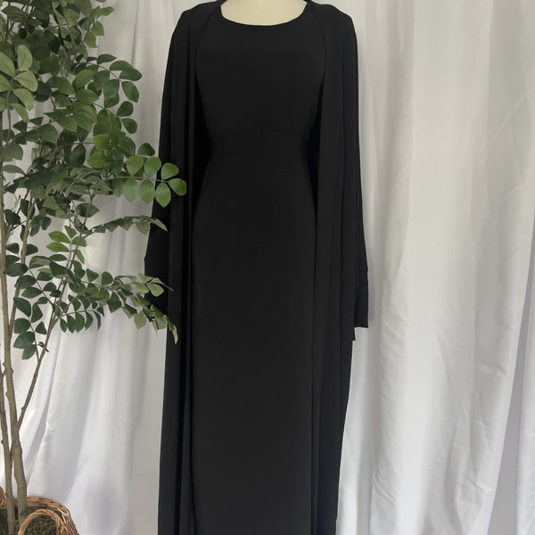 Three Piece Abaya - Black