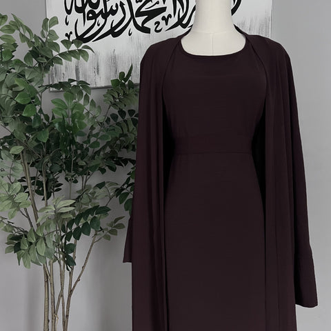 Four Piece Abaya - Brown