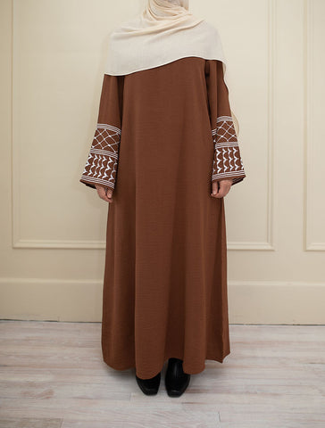 Bronze Kuffiyeh Abaya
