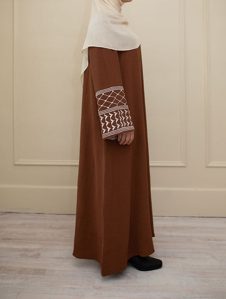 Bronze Kuffiyeh Abaya