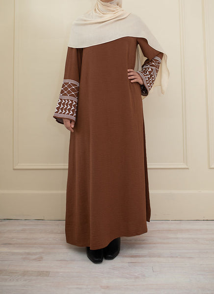 Bronze Kuffiyeh Abaya