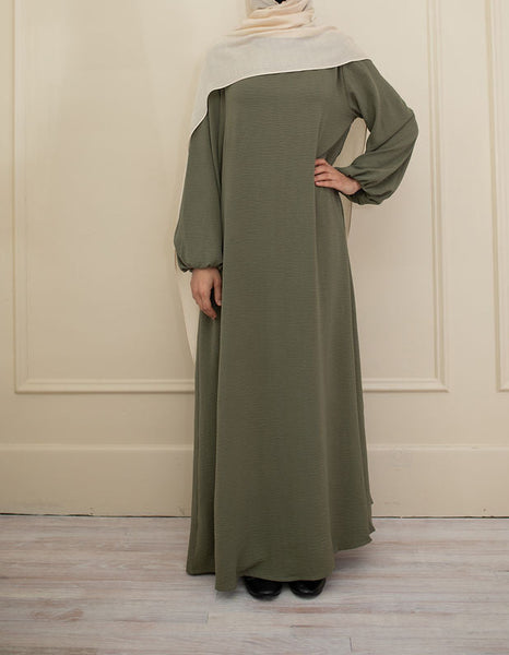 Olive Green Cuffed Abaya