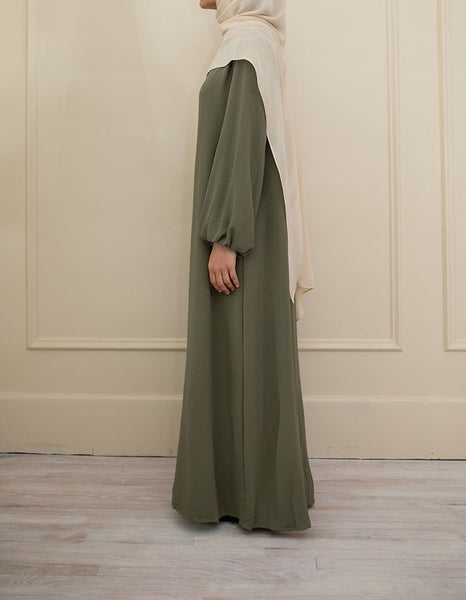 Olive Green Cuffed Abaya