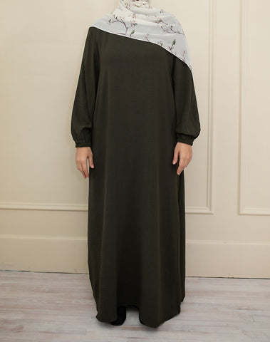 Hunter Green Cuffed Abaya