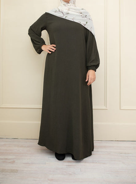 Hunter Green Cuffed Abaya
