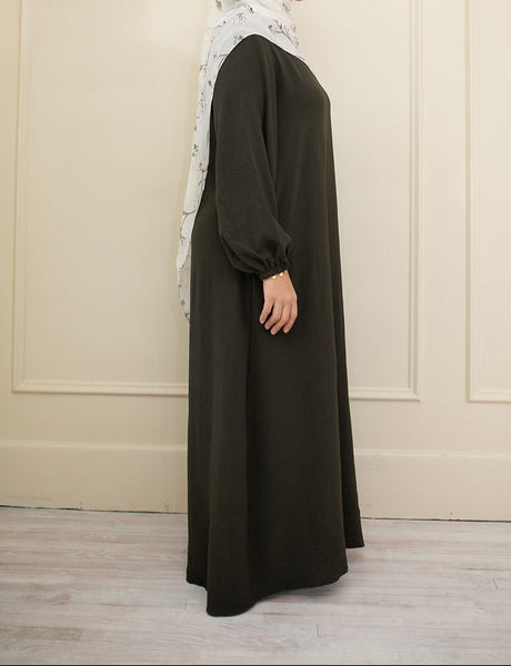 Hunter Green Cuffed Abaya