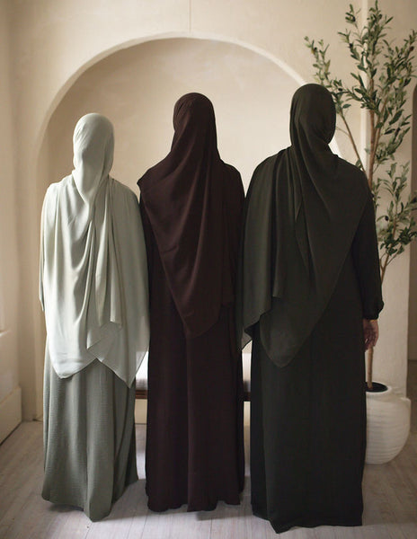 Olive Green Cuffed Abaya