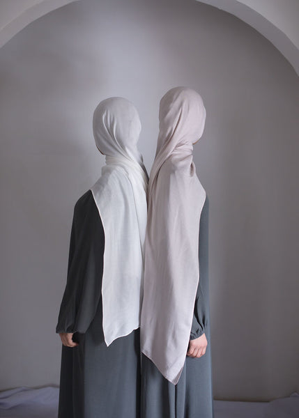 Gray-Teal Cuffed Abaya