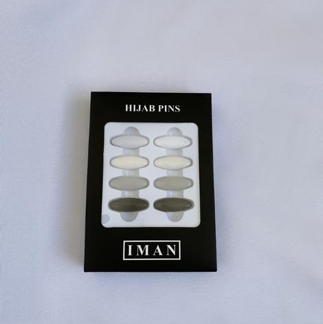 Hijab Pins - Black, Gray and White