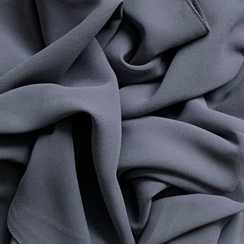 Classic Chiffon Hijab  - Steel Gray