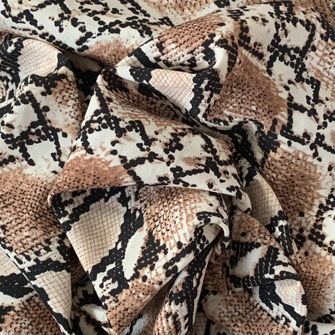 Snake Print Brown - Medium/Thick Chiffon
